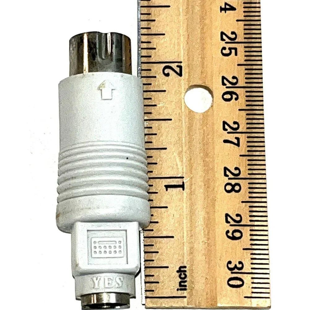 Keyboard Adapter PS2 6pin Female~AT 5pin DIN Male Adapter- Gray A473